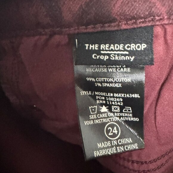 🟣🟣 Blank NYC Womens Reade Crop Skinny Dark Wash Jeans Size 24 - Picture 8 of 13